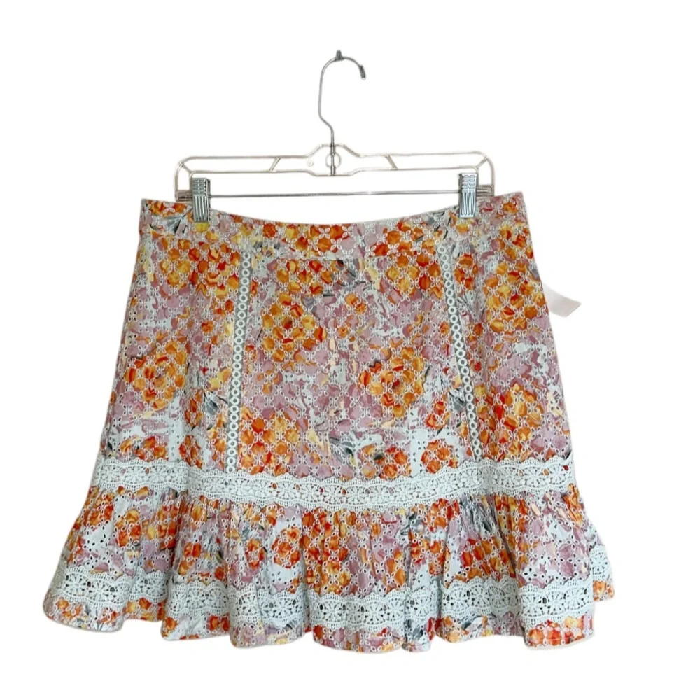 NWT Sam Edelman  Courtney Mini Skirt COLOR:  Pastel Blue Rose